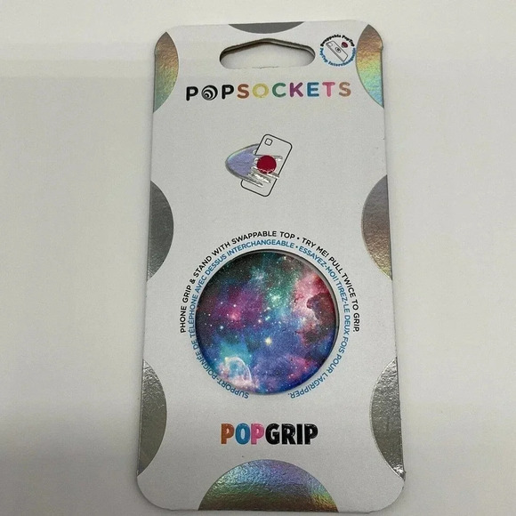 Popsockets Set of 2 Blue Nebula Expandable Galaxy Phone Grip - Picture 2 of 4